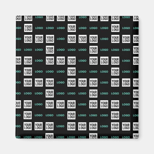 Ihr Logo oder Bild | Zig Zag Muster mit zwei Bilde Magnet (Vorne)