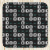 Ihr Logo oder Bild | Zig Zag Muster mit zwei Bilde Rechteckiger Pappuntersetzer