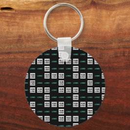 Ihr Logo oder Bild | Zig Zag Muster mit zwei Bilde Schlüsselanhänger