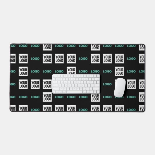 Ihr Logo oder Bild | Zig Zag Muster mit zwei Bilde Schreibtischunterlage (Tastatur & Maus)