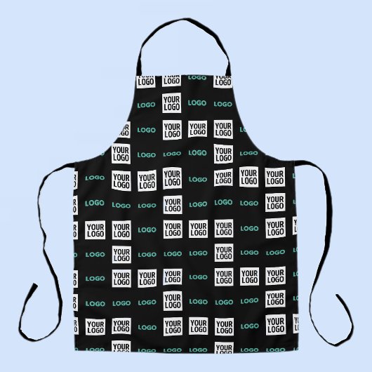 Ihr Logo oder Bild | Zig Zag Muster mit zwei Bilde Schürze