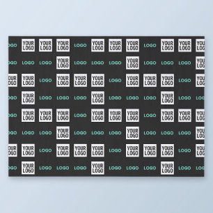 Ihr Logo oder Bild   Zig Zag Muster mit zwei Bilde Seidenpapier
