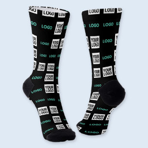 Ihr Logo oder Bild Zig Zag Muster mit zwei Bilde Socken