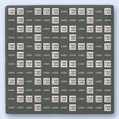 Ihr Logo oder Bild | Zig Zag Muster mit zwei Bilde Steinuntersetzer