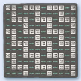 Ihr Logo oder Bild | Zig Zag Muster mit zwei Bilde Steinuntersetzer