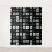 Ihr Logo oder Bild | Zig Zag Muster mit zwei Bilde Wandteppich (Vorderseite)