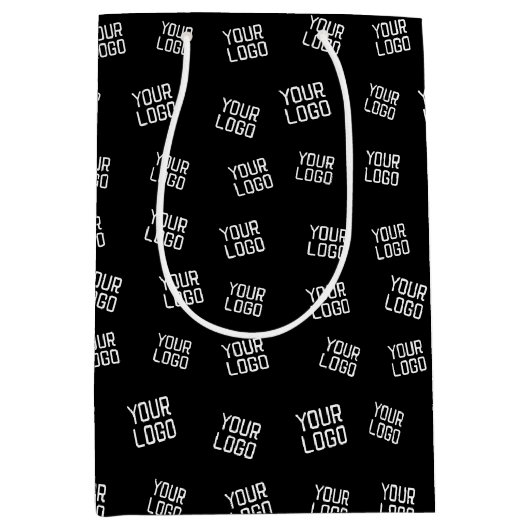 Ihr Logo oder Bild | Zufällige Suchvorlage Mittlere Geschenktüte (Vorderseite)