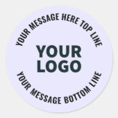 Ihr Logo oder Bildbearbeitungsprogramm Lavendel & Runder Aufkleber (Vorderseite)