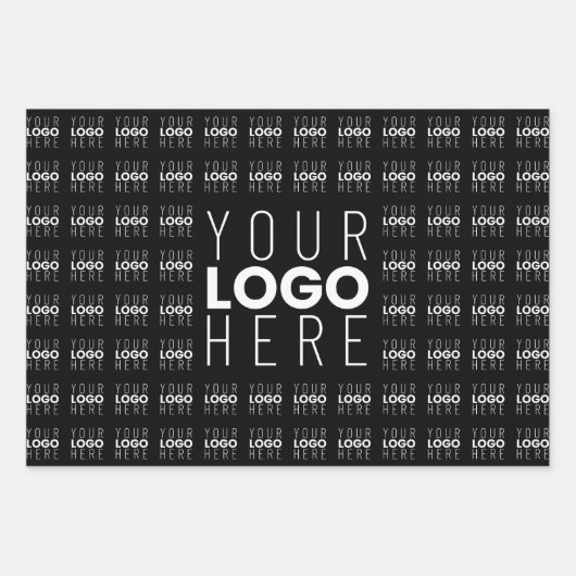 Ihr Logo oder Bildgeflechtetes Muster Großbildlogo Geschenkpapier Set (Vorderseite 3)