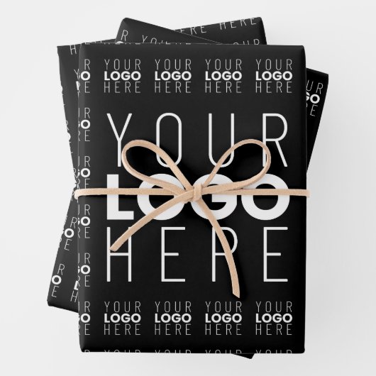 Ihr Logo oder Bildgeflechtetes Muster Großbildlogo Geschenkpapier Set (Beispiel)