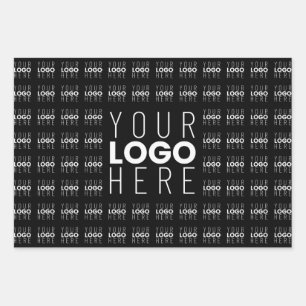 Ihr Logo oder Bildgeflechtetes Muster Großbildlogo Geschenkpapier Set