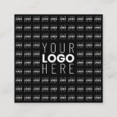 Ihr Logo oder Bildgeflechtetes Muster Großbildlogo Quadratische Visitenkarte (Vorderseite)