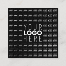 Ihr Logo oder Bildgeflechtetes Muster Großbildlogo Quadratische Visitenkarte