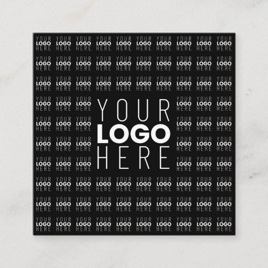 Ihr Logo oder Bildgeflechtetes Muster Großbildlogo Quadratische Visitenkarte (Vorderseite)