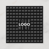 Ihr Logo oder Bildgeflechtetes Muster Großbildlogo Quadratische Visitenkarte (Vorderseite)