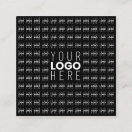 Ihr Logo oder Bildgeflechtetes Muster Großbildlogo Quadratische Visitenkarte