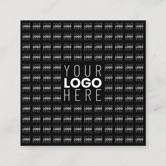 Ihr Logo oder Bildgeflechtetes Muster Großbildlogo Quadratische Visitenkarte (Vorderseite)