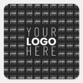 Ihr Logo oder Bildgeflechtetes Muster Großbildlogo Quadratischer Aufkleber (Vorderseite)