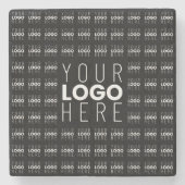 Ihr Logo oder Bildgeflechtetes Muster Großbildlogo Steinuntersetzer (Vorderseite)