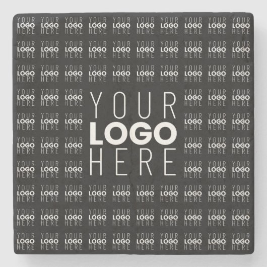 Ihr Logo oder Bildgeflechtetes Muster Großbildlogo Steinuntersetzer (Vorderseite)