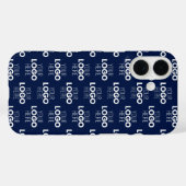 Ihr Logo oder Bildwiederholmuster | Marineblau Case-Mate iPhone Hülle (Rückseite (Horizontal))