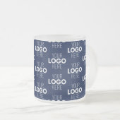 Ihr Logo oder Bildwiederholmuster | Marineblau Mattglastasse (VorderseiteRechts)