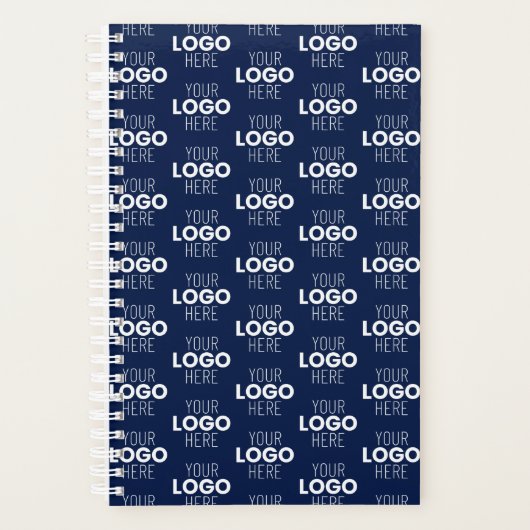Ihr Logo oder Bildwiederholmuster | Marineblau Planer (Vorderseite)