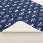 Ihr Logo oder Bildwiederholmuster | Marineblau Sherpadecke (3/4)
