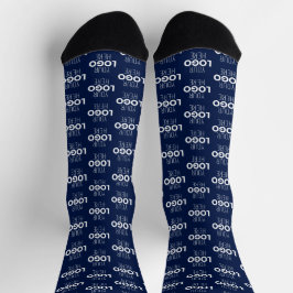 Ihr Logo oder Bildwiederholmuster | Marineblau Socken