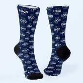 Ihr Logo oder Bildwiederholmuster | Marineblau Socken