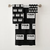 Ihr Logo oder Design | Bearbeitbarer Farbhintergru Badhandtuch Set (Insitu)
