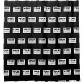 Ihr Logo oder Design | Bearbeitbarer Farbhintergru Duschvorhang (Vorderseite)