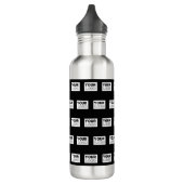 Ihr Logo oder Design | Bearbeitbarer Farbhintergru Edelstahlflasche (Links)