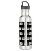 Ihr Logo oder Design | Bearbeitbarer Farbhintergru Edelstahlflasche (Rückseite)