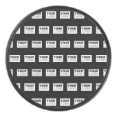 Ihr Logo oder Design | Bearbeitbarer Farbhintergru Eishockey Puck (Vorderseite)