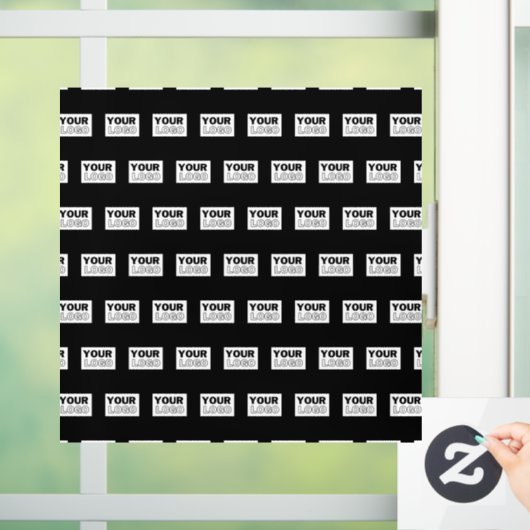 Ihr Logo oder Design | Bearbeitbarer Farbhintergru Fensteraufkleber (Zuhause)