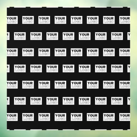 Ihr Logo oder Design | Bearbeitbarer Farbhintergru Fensteraufkleber (Blatt 3)