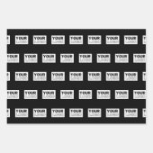 Ihr Logo oder Design | Bearbeitbarer Farbhintergru Geschenkpapier Set (Vorderseite)