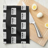 Ihr Logo oder Design | Bearbeitbarer Farbhintergru Geschirrtuch (Viertel Falte)