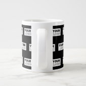 Ihr Logo oder Design | Bearbeitbarer Farbhintergru Jumbo-Tasse (Rückseite)