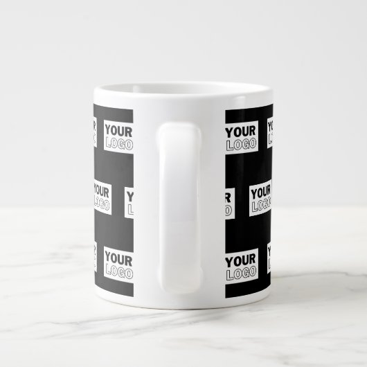 Ihr Logo oder Design | Bearbeitbarer Farbhintergru Jumbo-Tasse (Rückseite)
