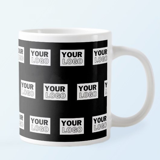 Ihr Logo oder Design | Bearbeitbarer Farbhintergru Jumbo-Tasse