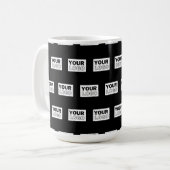 Ihr Logo oder Design | Bearbeitbarer Farbhintergru Kaffeetasse (Vorderseite Links)