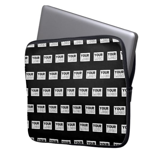 Ihr Logo oder Design | Bearbeitbarer Farbhintergru Laptopschutzhülle (Vorderseite Links)