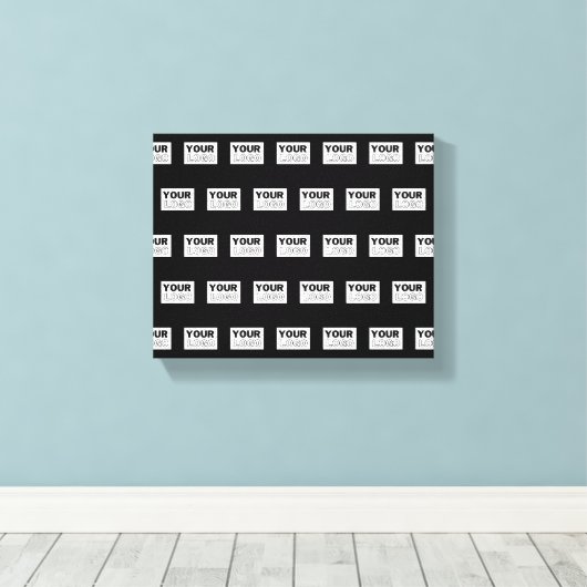 Ihr Logo oder Design | Bearbeitbarer Farbhintergru Leinwanddruck (Insitu (Holzboden))