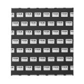 Ihr Logo oder Design | Bearbeitbarer Farbhintergru Notizblock (Vorderseite)