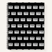 Ihr Logo oder Design | Bearbeitbarer Farbhintergru Notizblock (Vorderseite)