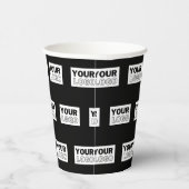 Ihr Logo oder Design | Bearbeitbarer Farbhintergru Pappbecher (Rechts)