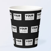 Ihr Logo oder Design | Bearbeitbarer Farbhintergru Pappbecher