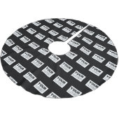 Ihr Logo oder Design | Bearbeitbarer Farbhintergru Polyester Weihnachtsbaumdecke (Schrägansicht)